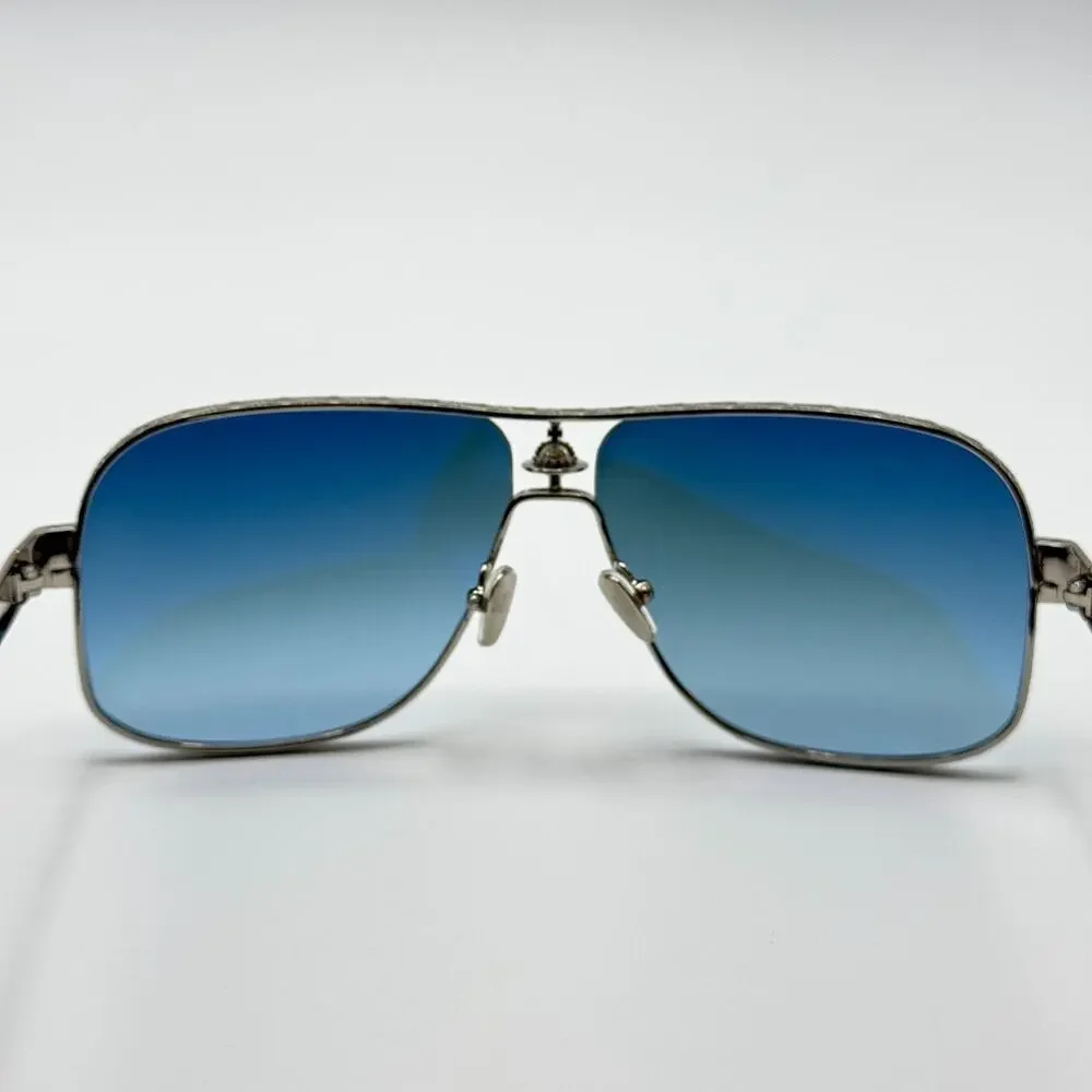Vivienne Westwood Sunglasses Keith VW5101 800 Silver Aviator Gradient Lens 63mm